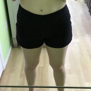Black mini shorts